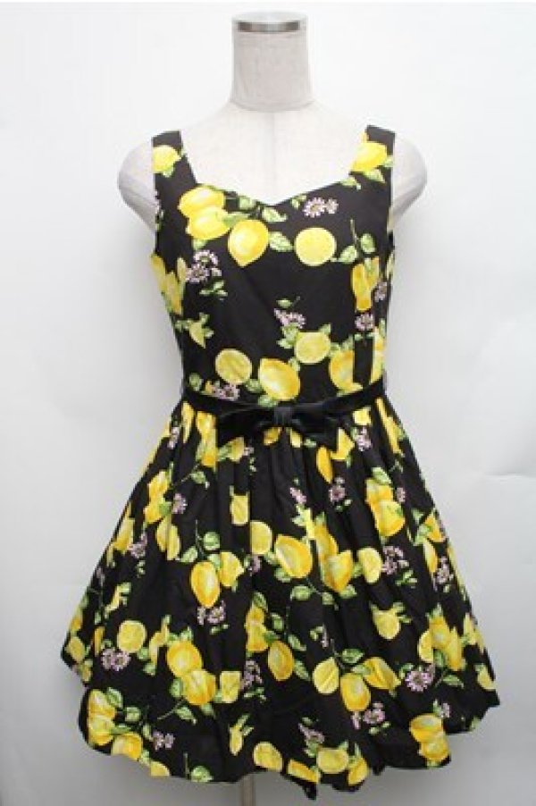 画像1: MILK / レモンライムドレス  黒 S-26-01-26-051-ML-OP-HR-ZS (1)