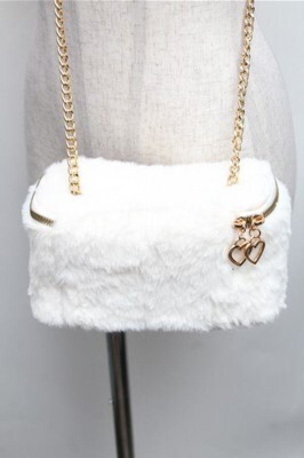 画像2: LOLITA / ファーショルダーポーチ  オフ S-26-01-26-007-LO-BG-HR-ZS (2)