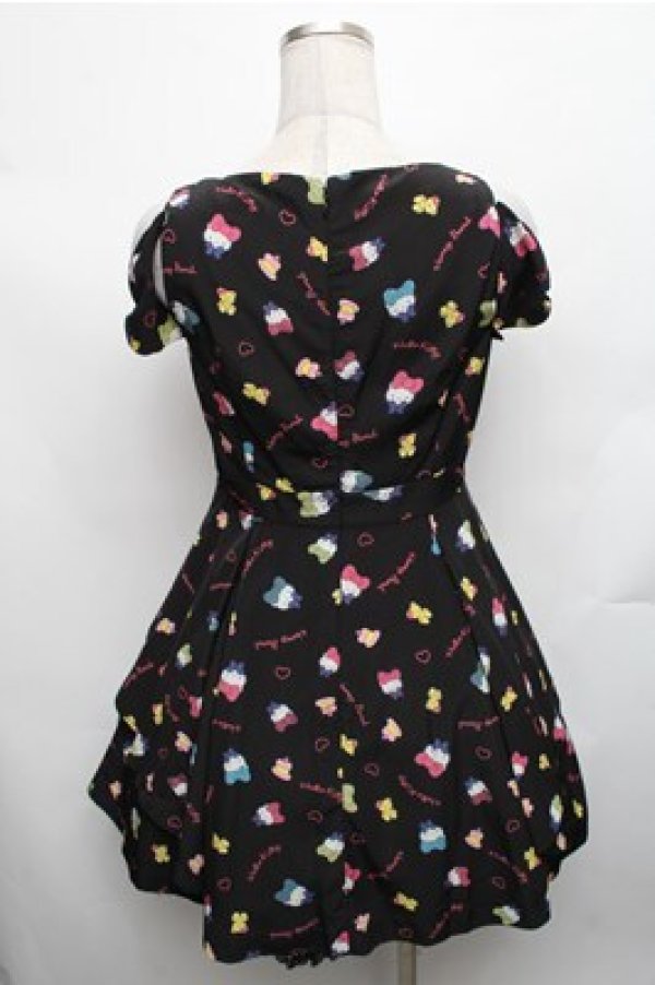 画像2: Honey Bunch / ハローキティコラボワンピース  黒 S-26-01-26-053-LO-OP-HR-ZS (2)
