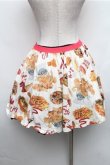 画像2: Candy Stripper / ハンバーガープリントスカート  オフ S-26-01-26-054-PU-SK-HR-ZS (2)