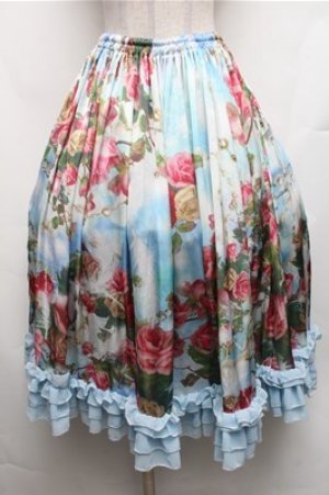 画像: Triple fortune / 天空薔薇スカート  サックス S-26-01-26-055-EL-SK-HR-ZS