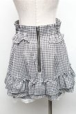 画像2: Ank Rouge / ギンガムキュロット  黒ｘ白 S-26-01-26-059-CA-SK-AS-ZS (2)