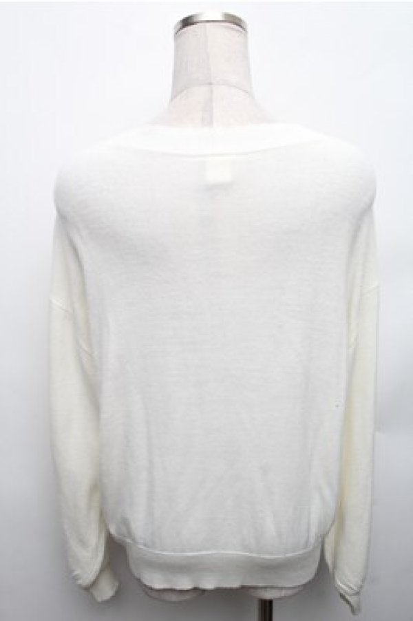 画像2: Secret Honey / うさぎ刺繍Vネックカーディガン  オフ S-26-01-26-012-CA-TO-HR-ZS (2)