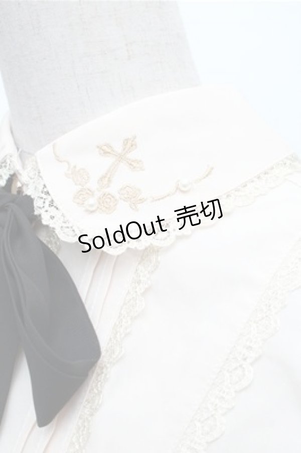 画像3: axes femme POETIQUE / 襟クロスバラ刺繍ブラウス  オフ S-26-01-26-014-AX-BL-AS-ZS (3)