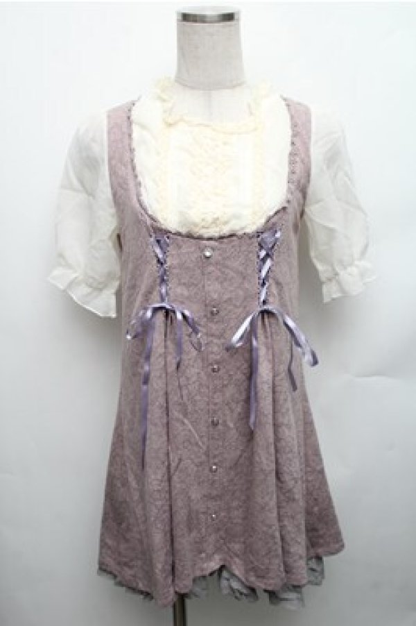 画像1: axes femme / 編み上げデザイントップス  パープル S-26-01-26-018-AX-TO-HR-ZS (1)