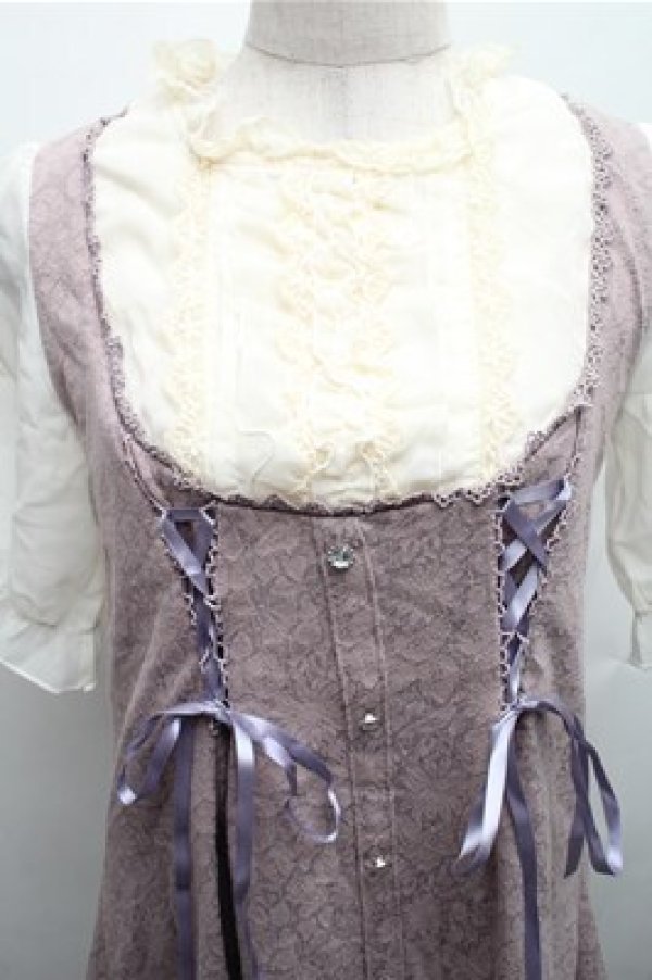 画像3: axes femme / 編み上げデザイントップス  パープル S-26-01-26-018-AX-TO-HR-ZS (3)