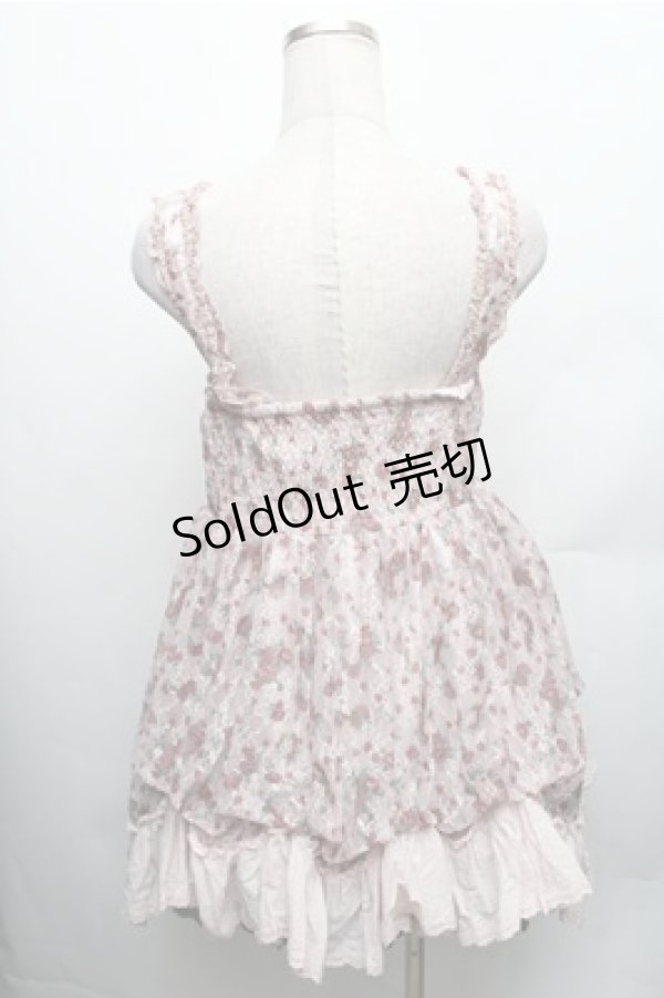 画像2: axes femme / プリントレースチュニック  ピンク S-26-01-26-019-AX-TO-AS-ZS (2)