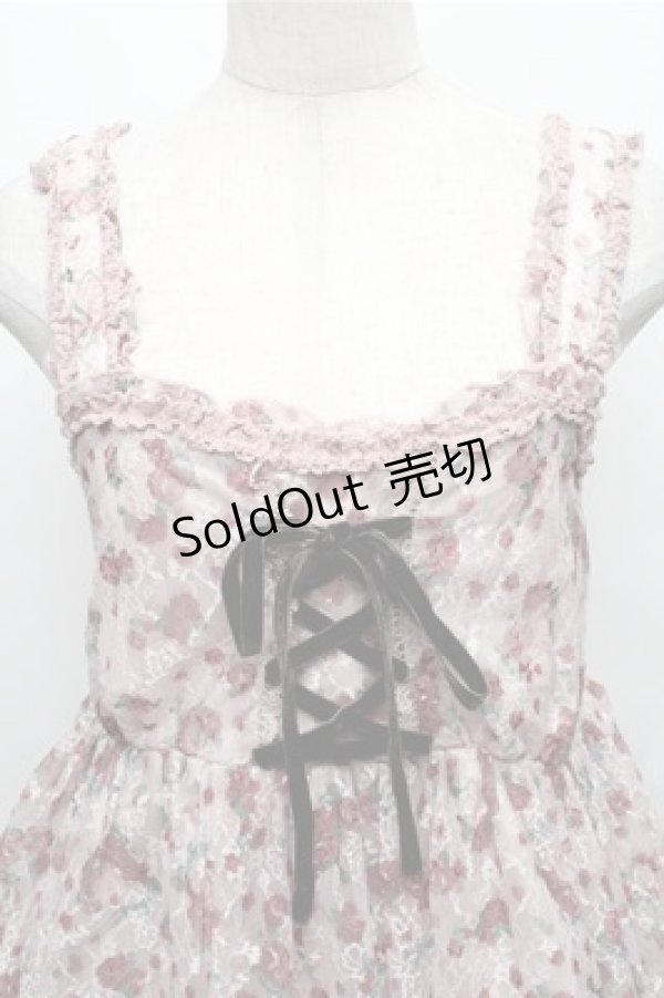 画像3: axes femme / プリントレースチュニック  ピンク S-26-01-26-019-AX-TO-AS-ZS (3)