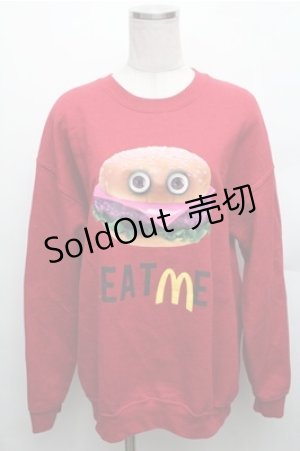 画像: MILKBOY / EAT ME スウェット M 赤 S-26-01-26-021-MB-TO-HR-ZS