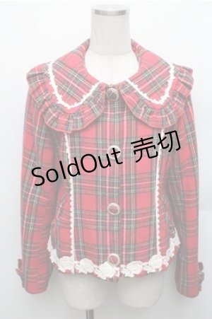 画像: axes femme kawaii / ガーリーリボンショートコート  赤 S-26-01-26-022-AX-CO-AS-ZS