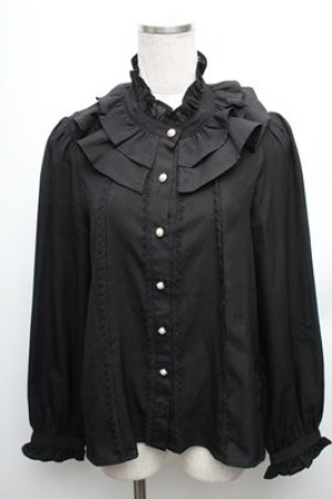 画像: axes femme kawaii / 童話の小公女ブラウス  黒 S-26-01-26-027-AX-BL-AS-ZS