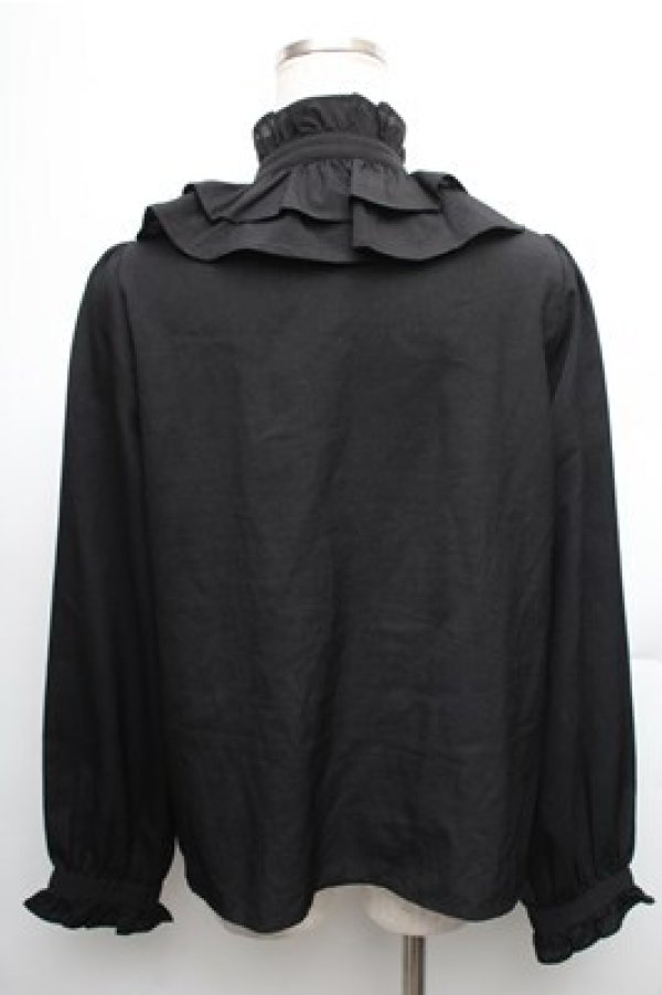 画像2: axes femme kawaii / 童話の小公女ブラウス  黒 S-26-01-26-027-AX-BL-AS-ZS (2)