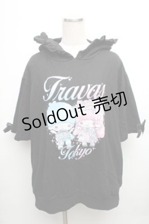 画像: TRAVAS TOKYO / Little Twin Stars×Dolly Mixフリルパーカー  黒 S-26-01-26-029-PU-TO-AS-ZS