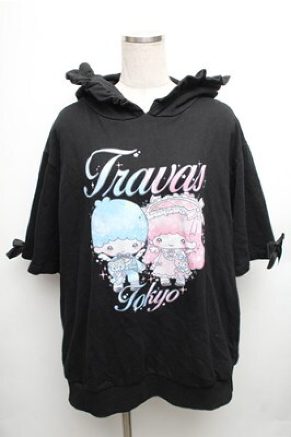 画像1: TRAVAS TOKYO / Little Twin Stars×Dolly Mixフリルパーカー  黒 S-26-01-26-029-PU-TO-AS-ZS (1)