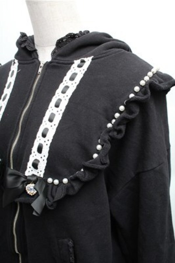 画像3: Ank Rouge / プリンセスうさちゃんパーカー  黒 S-26-01-26-030-CA-TO-AS-ZS (3)