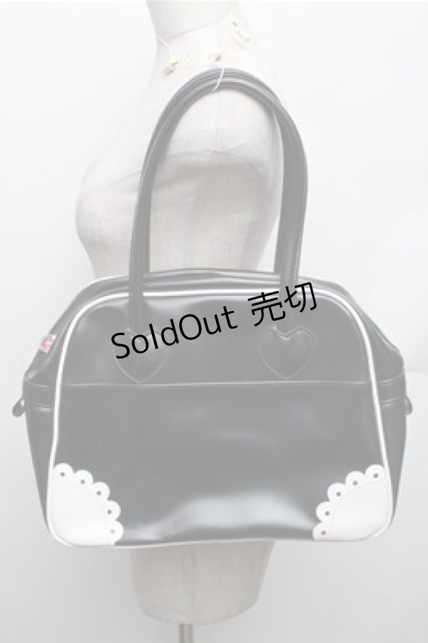 画像2: Angelic Pretty / 宝石リボンボストンバッグ  黒 S-26-01-27-033-AP-BG-TE-ZS (2)