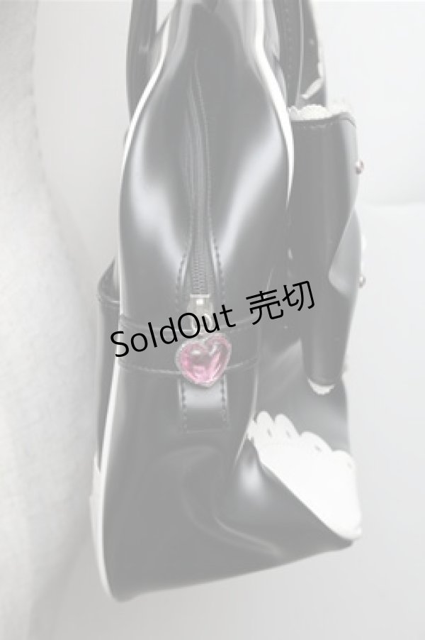 画像4: Angelic Pretty / 宝石リボンボストンバッグ  黒 S-26-01-27-033-AP-BG-TE-ZS (4)