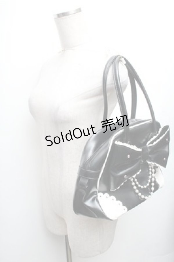 画像6: Angelic Pretty / 宝石リボンボストンバッグ  黒 S-26-01-27-033-AP-BG-TE-ZS (6)