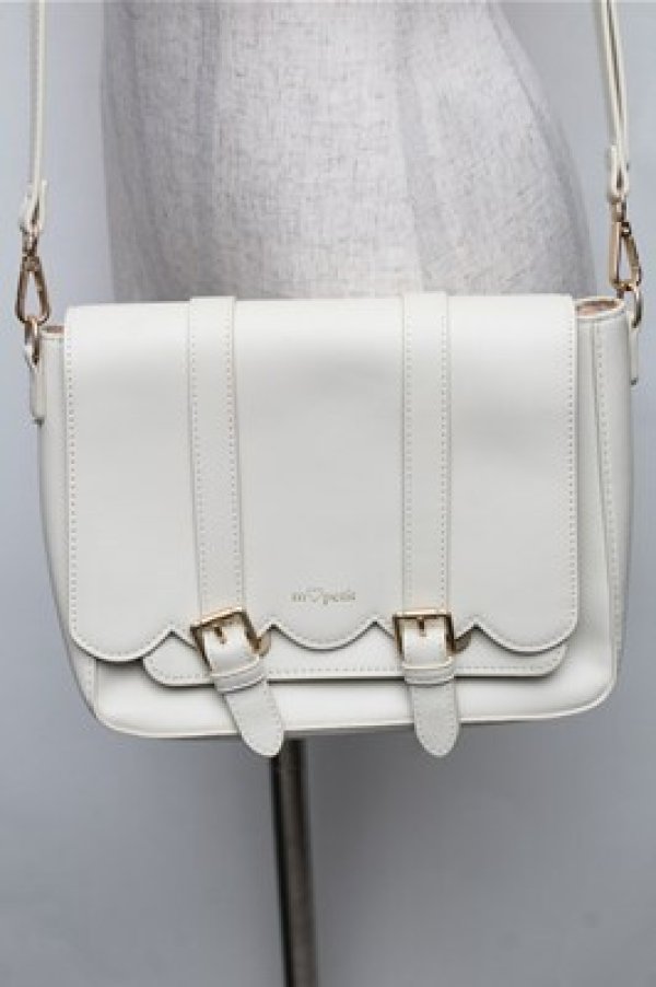 画像1: m petit by misako / スカラップショルダーバッグ  オフ S-26-01-27-034-LO-BG-AS-ZS (1)