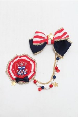 画像: Angelic Pretty / Cutie Marineロゼッタブローチ  赤ｘ紺 S-26-01-27-006-AP-ZA-AS-ZS