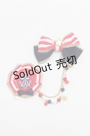 画像: Angelic Pretty / Cutie Marineロゼッタブローチ  赤ｘ紺 S-26-01-27-006-AP-ZA-AS-ZS