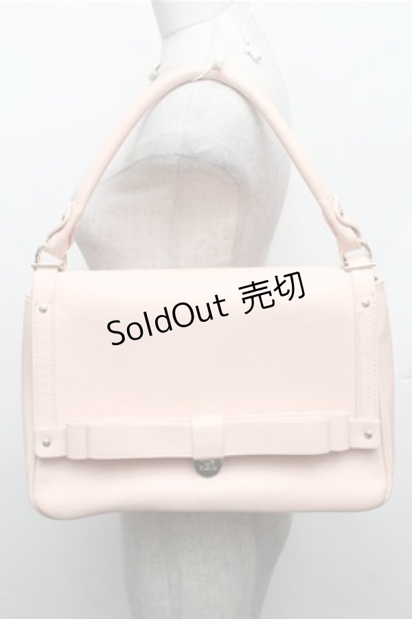 画像1: Maison de FLEUR / ダブルリボンフラップバッグ  ピンク S-26-01-27-035-LO-BG-AS-ZS (1)