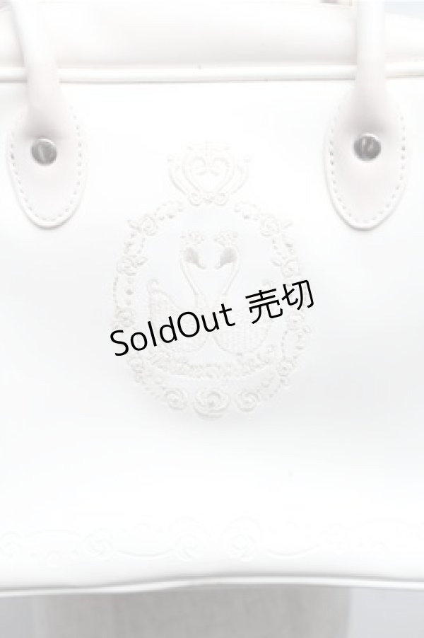 画像3: metamorphose / スワン刺繍ハンドバッグ  白 S-26-01-27-037-ME-BG-AS-ZS (3)