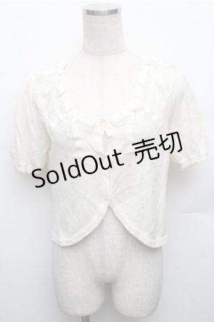 画像: axes femme / リボンデザインボレロ M 生成り S-26-01-27-041-AX-TO-TE-ZS