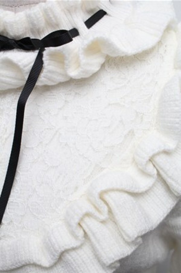 画像4: axes femme / ヨークフリルニット F 白 S-26-01-27-043-AX-TO-TE-ZS (4)