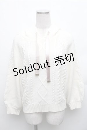 画像: axes femme / フード付きニット M オフ S-26-01-27-044-AX-TO-TE-ZS