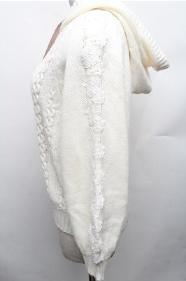 画像3: axes femme / フード付きニット M オフ S-26-01-27-044-AX-TO-TE-ZS (3)