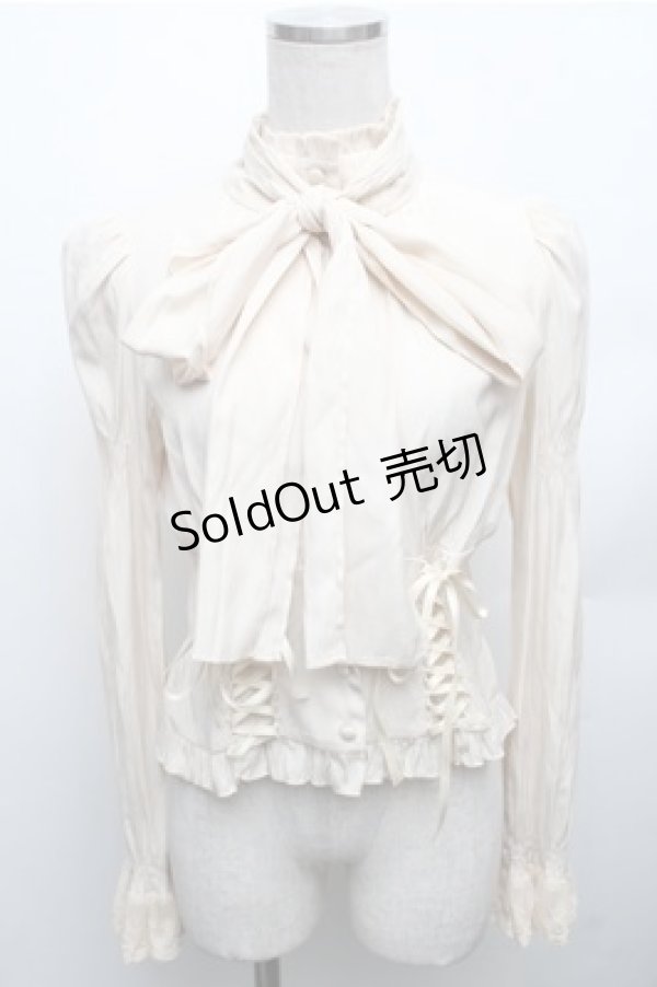 画像1: Sheglit / ボウタイ付きブラウス  オフ S-26-01-27-045-EL-BL-AS-ZS (1)