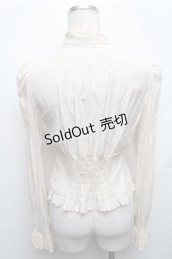 画像2: Sheglit / ボウタイ付きブラウス  オフ S-26-01-27-045-EL-BL-AS-ZS (2)