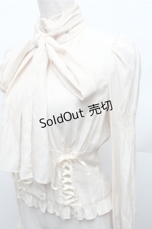 画像3: Sheglit / ボウタイ付きブラウス  オフ S-26-01-27-045-EL-BL-AS-ZS (3)