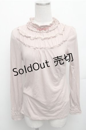 画像: axes femme / ガーデンフリルスタンドプルオーバー M ピンク S-26-01-27-047-AX-TO-TE-ZS