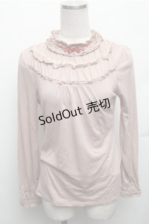 画像1: axes femme / ガーデンフリルスタンドプルオーバー M ピンク S-26-01-27-047-AX-TO-TE-ZS (1)