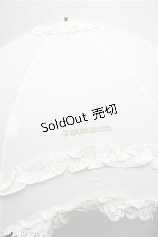 画像2: BABY,THE STARS SHINE BRIGHT / BABYフリル折りたたみ傘  オフ S-26-01-27-008-BA-ZA-AS-ZS (2)