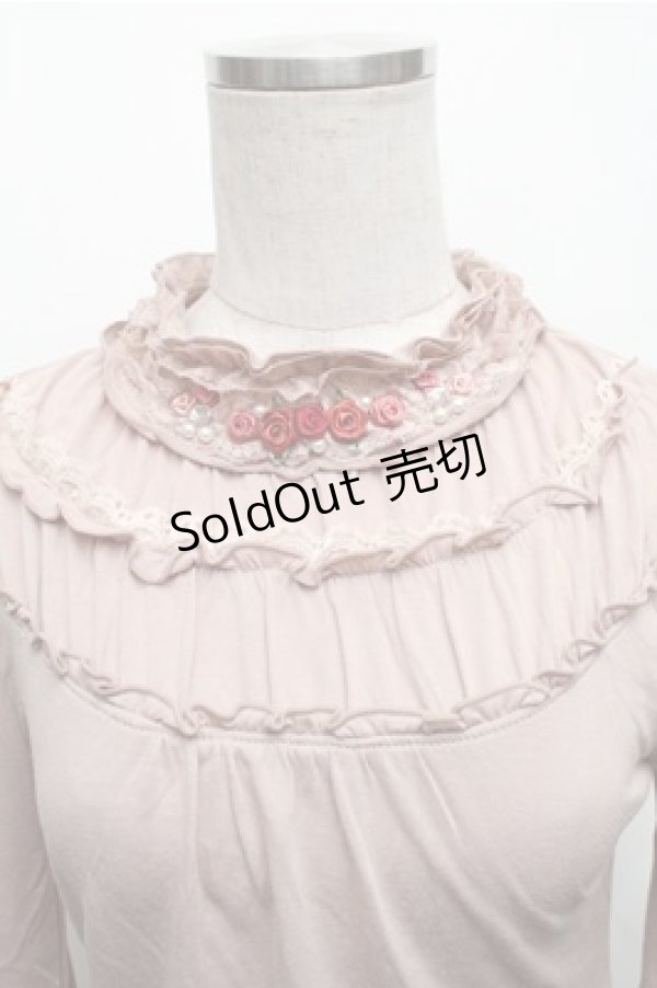 画像3: axes femme / ガーデンフリルスタンドプルオーバー M ピンク S-26-01-27-047-AX-TO-TE-ZS (3)