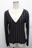 画像1: axes femme / 重ね着風ニット M ネイビー S-26-01-27-054-AX-TO-TE-ZS (1)