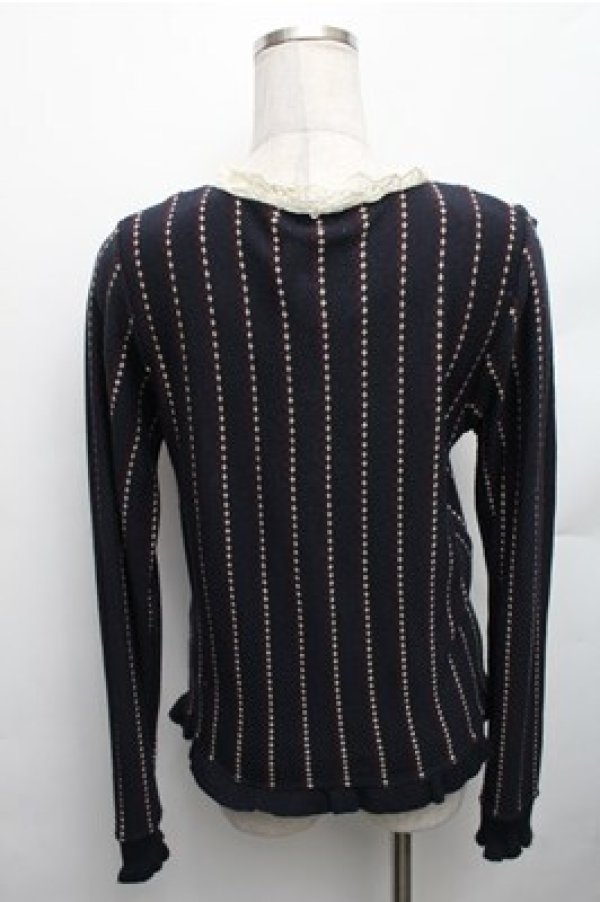 画像2: axes femme / 重ね着風ニット M ネイビー S-26-01-27-054-AX-TO-TE-ZS (2)