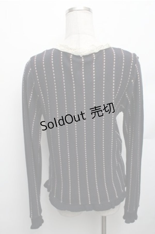 画像2: axes femme / 重ね着風ニット M ネイビー S-26-01-27-054-AX-TO-TE-ZS (2)