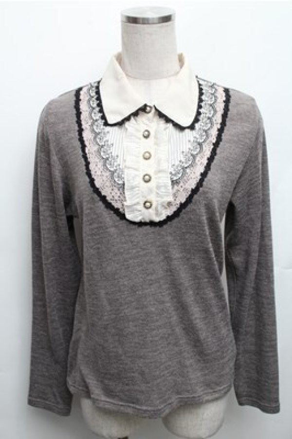 画像1: axes femme / ブロッキングプルオーバー M グレー S-26-01-27-058-AX-TO-TE-ZS (1)