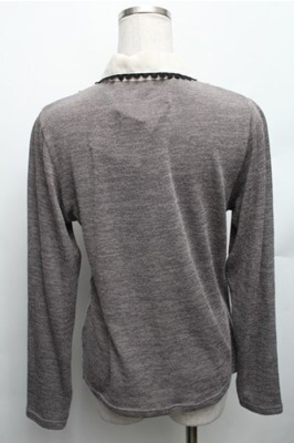 画像2: axes femme / ブロッキングプルオーバー M グレー S-26-01-27-058-AX-TO-TE-ZS (2)