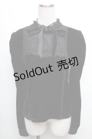 画像: axes femme / ベロアプルオーバー M 黒 S-26-01-27-059-AX-TO-TE-ZS