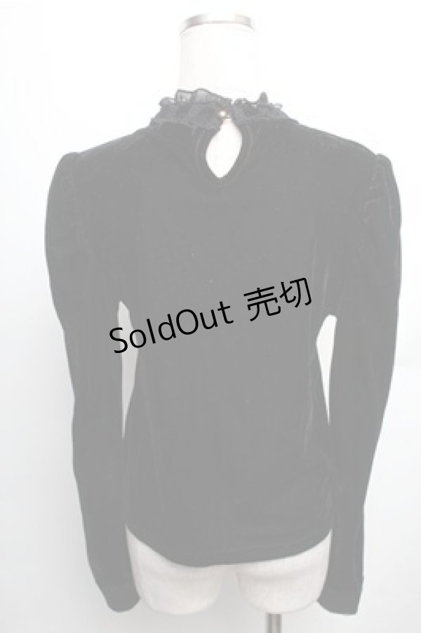 画像2: axes femme / ベロアプルオーバー M 黒 S-26-01-27-059-AX-TO-TE-ZS (2)