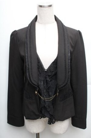画像: axes femme / ベストレイヤードジャケット M 黒 S-26-01-27-060-AX-JA-TE-ZS