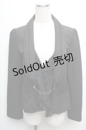 画像: axes femme / ベストレイヤードジャケット M 黒 S-26-01-27-060-AX-JA-TE-ZS