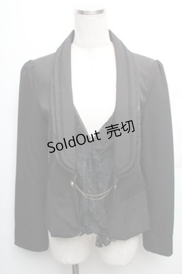 画像1: axes femme / ベストレイヤードジャケット M 黒 S-26-01-27-060-AX-JA-TE-ZS (1)