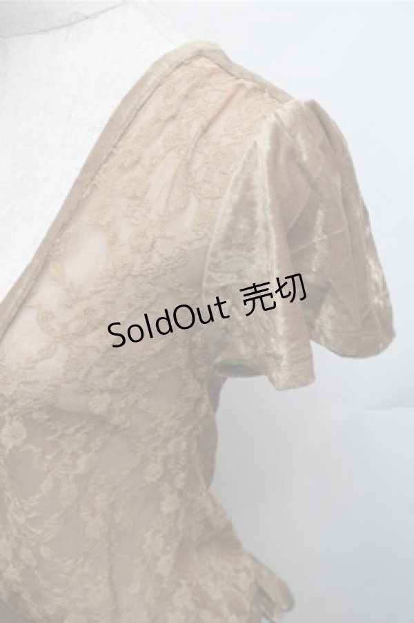 画像3: axes femme / ベロアカットソー  からし S-26-01-27-061-AX-TO-AS-ZS (3)