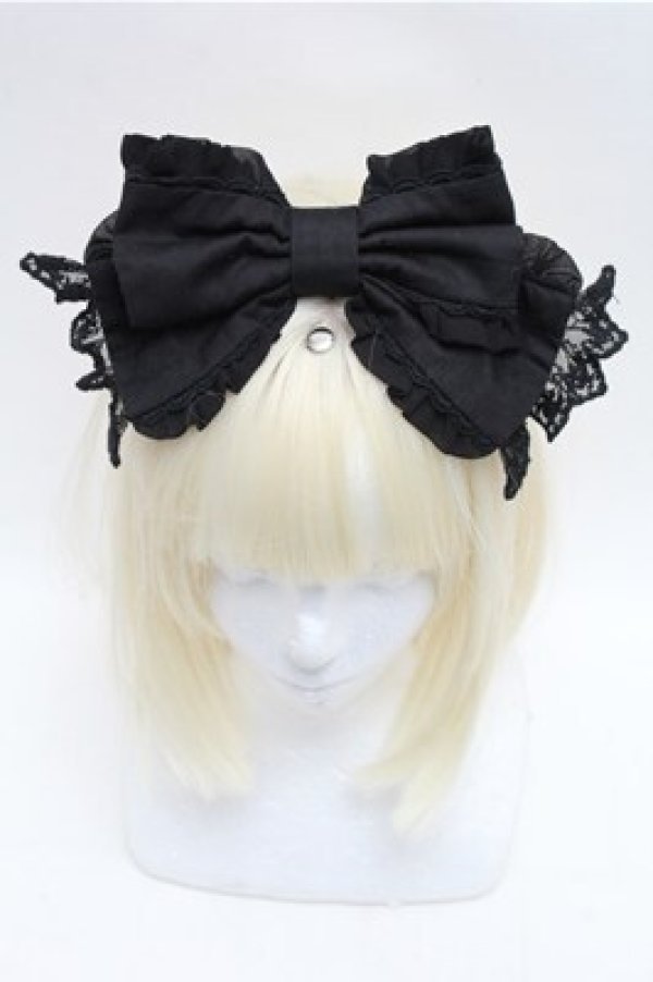 画像2: Angelic Pretty / お嬢様のパーティカチューシャ  黒 S-26-01-27-016-AP-AC-AS-ZS (2)